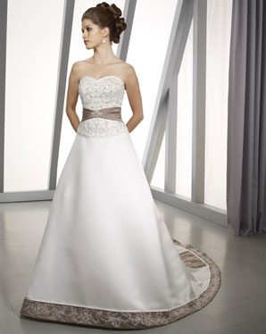 2219 Duchess Satin with Embroid