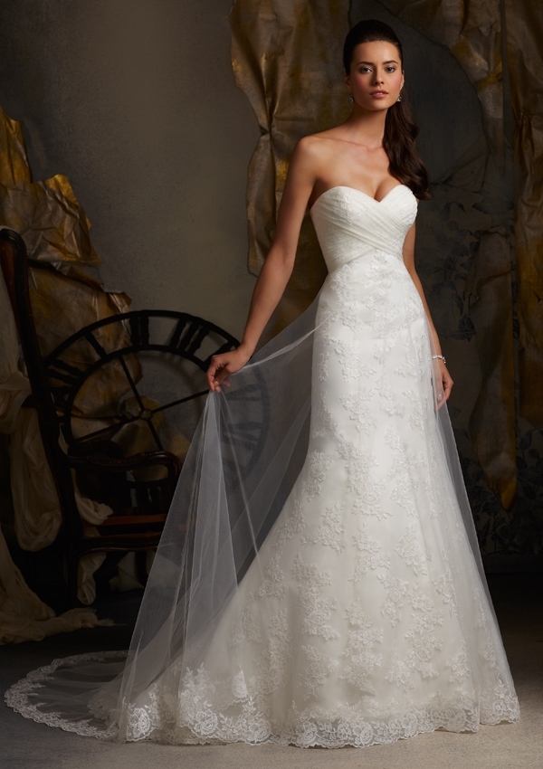 Wedding Dress Mori Lee Blue SPRING 2013 Collection 5111 Soft Tulle