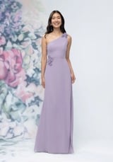 Bridesmaids Dress: Morilee Bridesmaids Collection: 3030012 - One Shoulder Chiffon Bridesmaid Dress with 3D Floral Details