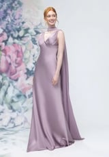 Bridesmaids Dress: Morilee Bridesmaids Collection: 3030016 - V-Neck Empire Waist Open Back Bridesmaid Dress with Neck Scarf