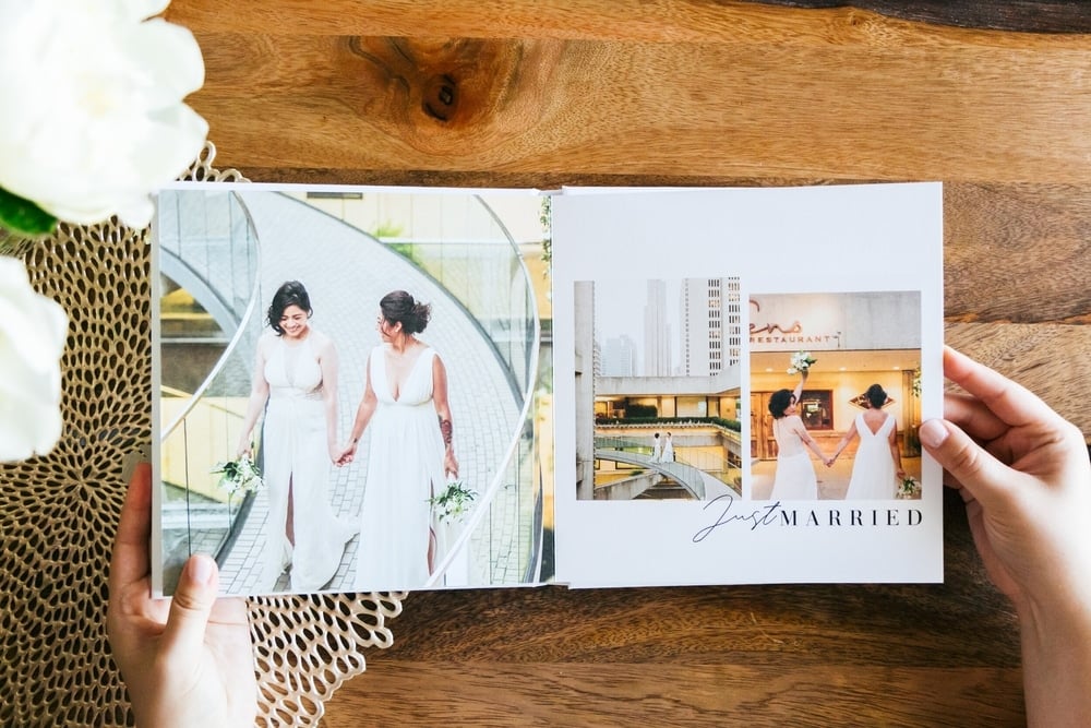 How many pages are in a wedding album? 