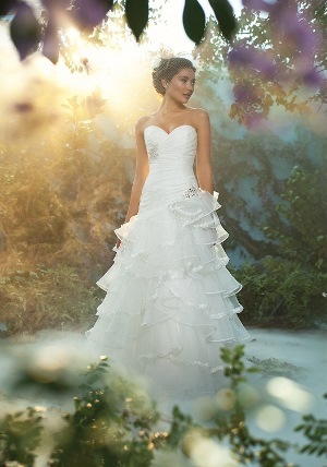 Wedding Dress - DISNEY ALFRED ANGELO COLLECTION - 224 TIANA - Organza,Net,Lace, Rhinestones, Crystal Beading, Sequins | AlfredAngeloDisney Bridal Gown