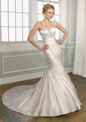 Wedding Dress - Mori Lee Bridal FALL 2011 Collection: 1653 - Lustrous Satin with Embroidery | MoriLee Bridal Gown