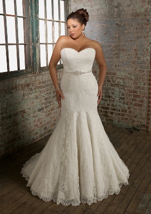 Wedding Dress - Mori Lee Julietta: 3108 - Alencon Lace with Beading | PlusSize Bridal Gown