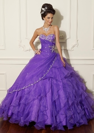 Quinceanera Dress - Quinceanera/Vizcaya: 88009 - BEADED ORGANZA ...