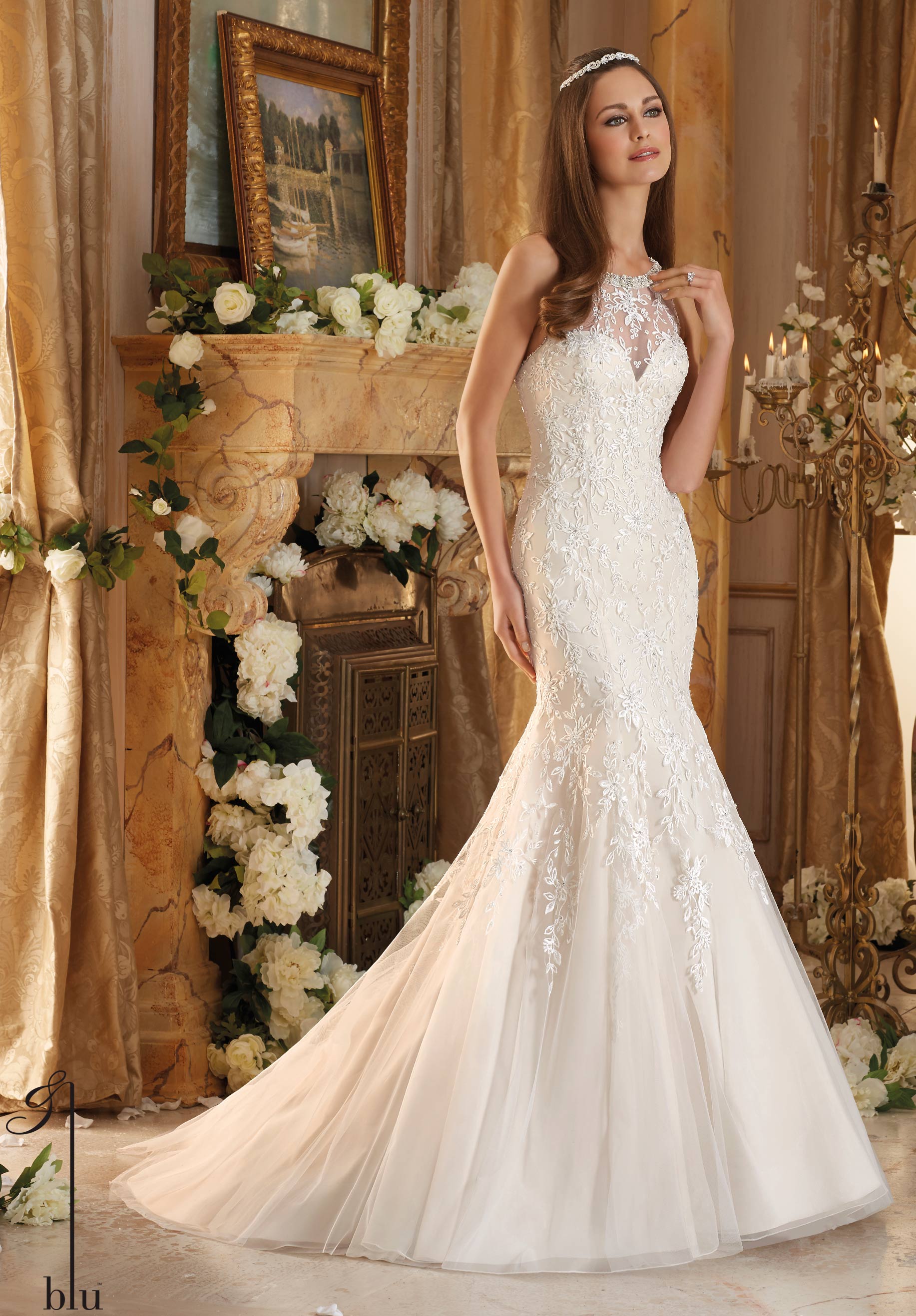 Wedding Dress Mori Lee Blue Fall 2016 Collection 5462 Embroidery