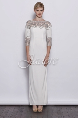 Special Occasion Dress - Jadore J3 Collection - J3052 - Jersey w/ crystal beaded shoulder unit | Jadore Prom Gown