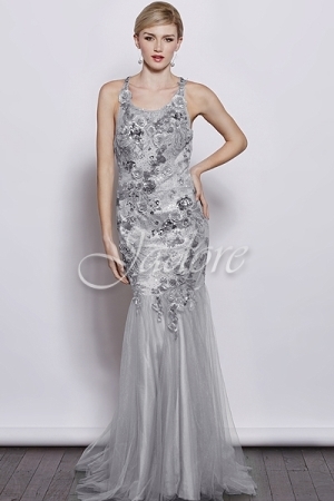 Special Occasion Dress - Jadore J3 Collection - J3058 - Tulle skirt w/ polyester top, 3D appliqué | Jadore Prom Gown