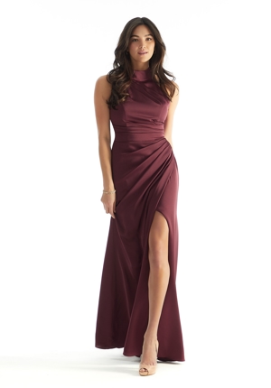  Dress - Morilee Bridesmaids Collection: 31224 - Sheath Halter Luxe Satin Bridesmaid Dress | MoriLee Evening Gown