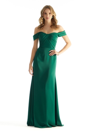  Dress - Morilee Bridesmaids Collection: 31231 - Pleated Off The Shoulder Luxe Satin Bridesmaid Dress | MoriLee Evening Gown